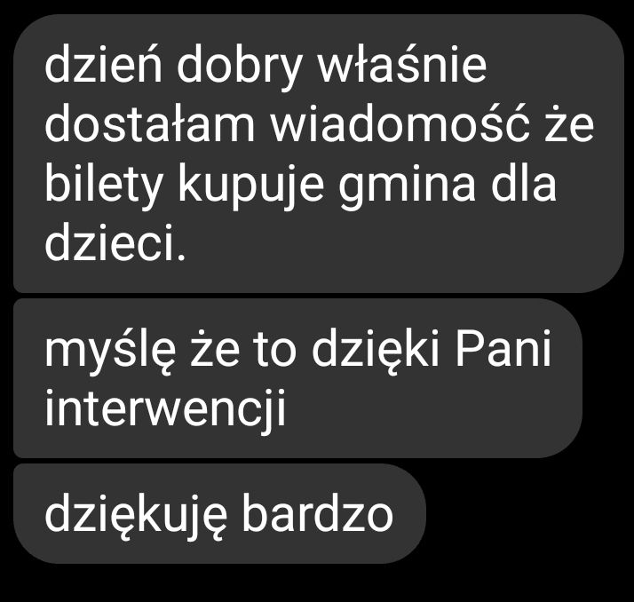 Niespodziewany zwrot w temacie opłat za przejazdy dzieci