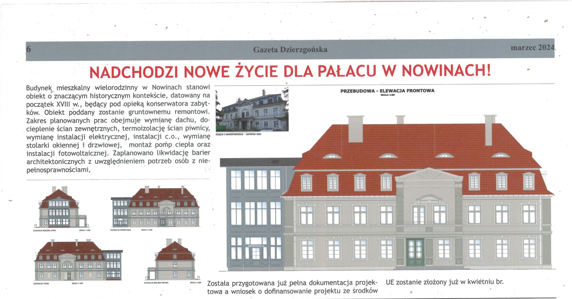 Czy “nowe życie” pałacu w Nowinach było tylko wyborczą iluzją?